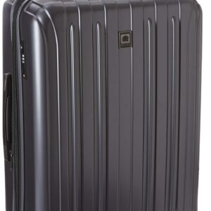 DELSEY Paris Titanium Hardside Expandable Luggage with Spinner Wheels, Graphite, Checked-Medium 25 Inch