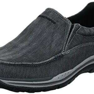 Skechers mens Expected Avillo Moccasin, Black, 12 X-Wide US