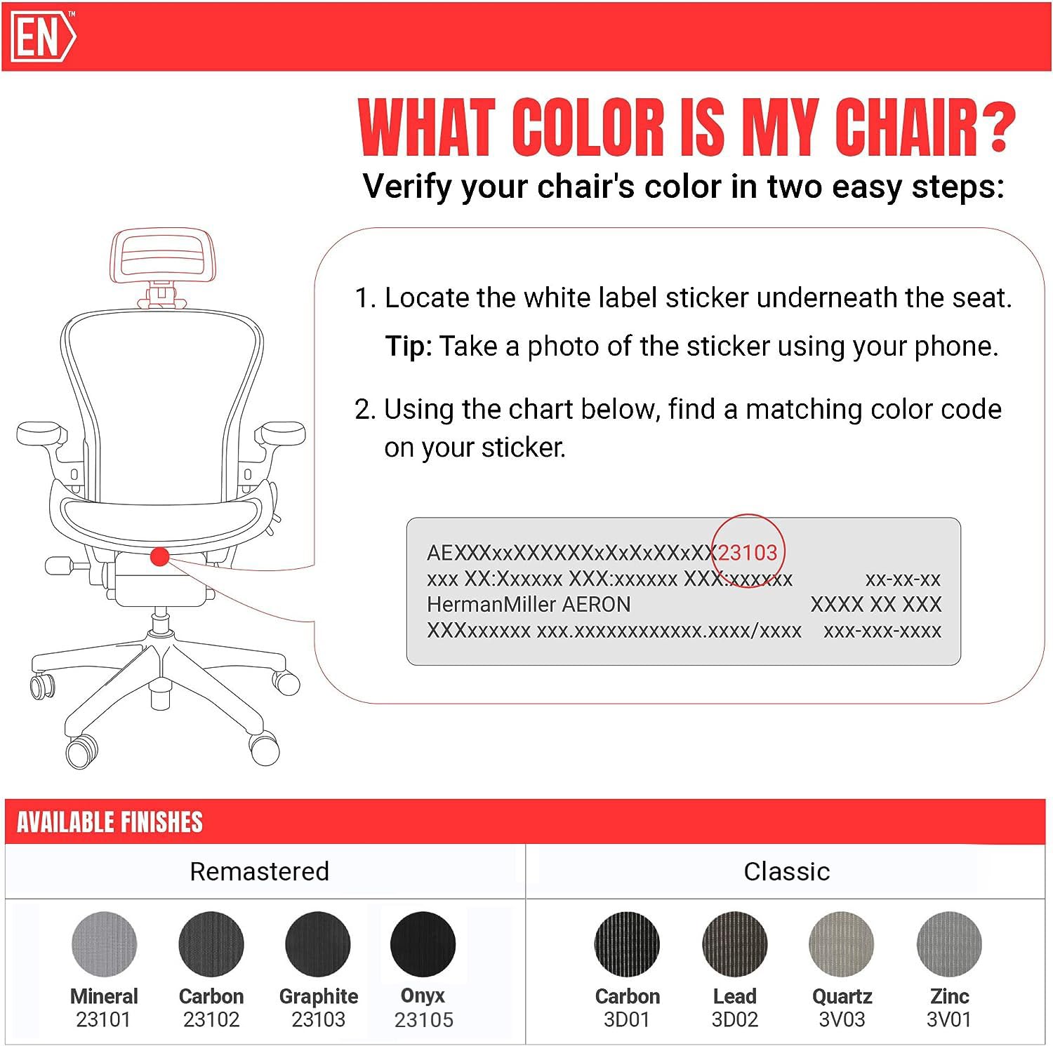 Engineered Now The Original Headrest for The Herman Miller Aeron Chair (H4 for Classic, Carbon)