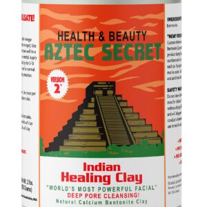 Aztec Secret – Indian Healing Clay 2 lb – Deep Pore Cleansing Facial & Body Mask – The Original 100% Natural Calcium Bentonite Clay – New Version 2