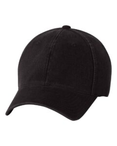 flexfit 6997 low profile garment washed cotton cap - small/medium (black)