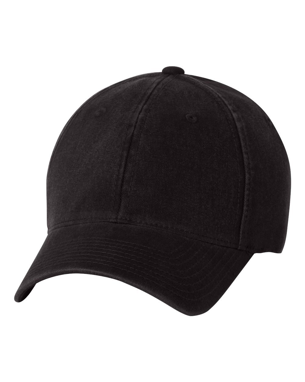 Flexfit 6997 Low Profile Garment Washed Cotton Cap - Small/Medium (Black)