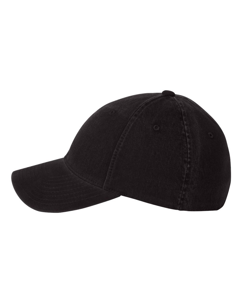 Flexfit 6997 Low Profile Garment Washed Cotton Cap - Small/Medium (Black)