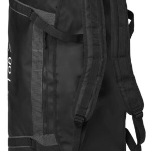 Helly-Hansen unisex-adult Unisex HH Duffel Bag 2 Packable Bag with Optional Backpack Straps, 990 Black, 90L (Large)