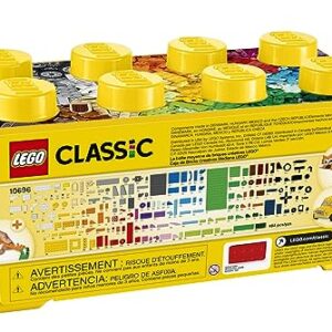 LEGO Classic Medium Creative Brick Box 10696 Building Toy Set - Featuring Storage, Includes Train, Car, and a Tiger Figure, and Playset for Kids, Boys, and Girls Ages 4-99