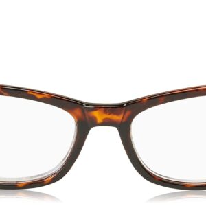 Foster Grant Conan Multifocus Rectangular Reading Glasses, Shiny Tortoise/Transparent, 54 mm + 1.5