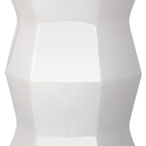 Safavieh Modern Hexagon Ceramic Decorative Garden Stool, White