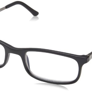 Foster Grant mens Kramer E.readersÂ™ Glasses Reading Glasses, Matte Black/Transparent, 51 mm US