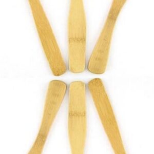 JapanBargain 3806, Large Bamboo Spoon Fork and Butter Spreader Set for Eating or Cooking Dishwasher Safe, Set of 6