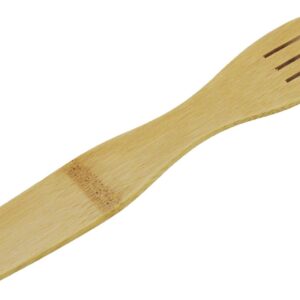 JapanBargain 3806, Large Bamboo Spoon Fork and Butter Spreader Set for Eating or Cooking Dishwasher Safe, Set of 6