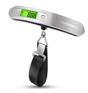 digital luggage scale gift for traveler suitcase handheld weight scale 110lbs silver