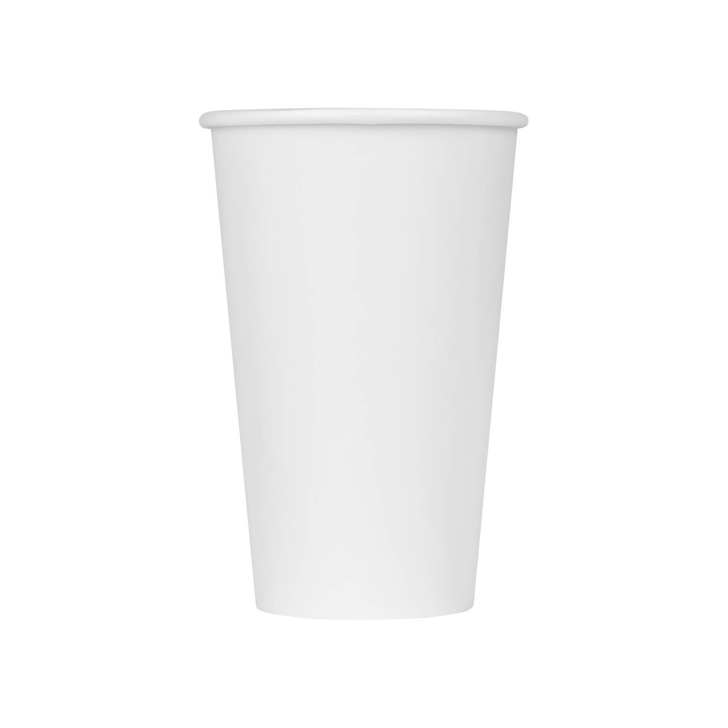 Karat 16oz Premium White Paper Hot Coffee Cups Diameter 3.54" - Disposable, Leak-Resistant Double Poly-Lined, Ideal for Restaurants - Pack of 1000