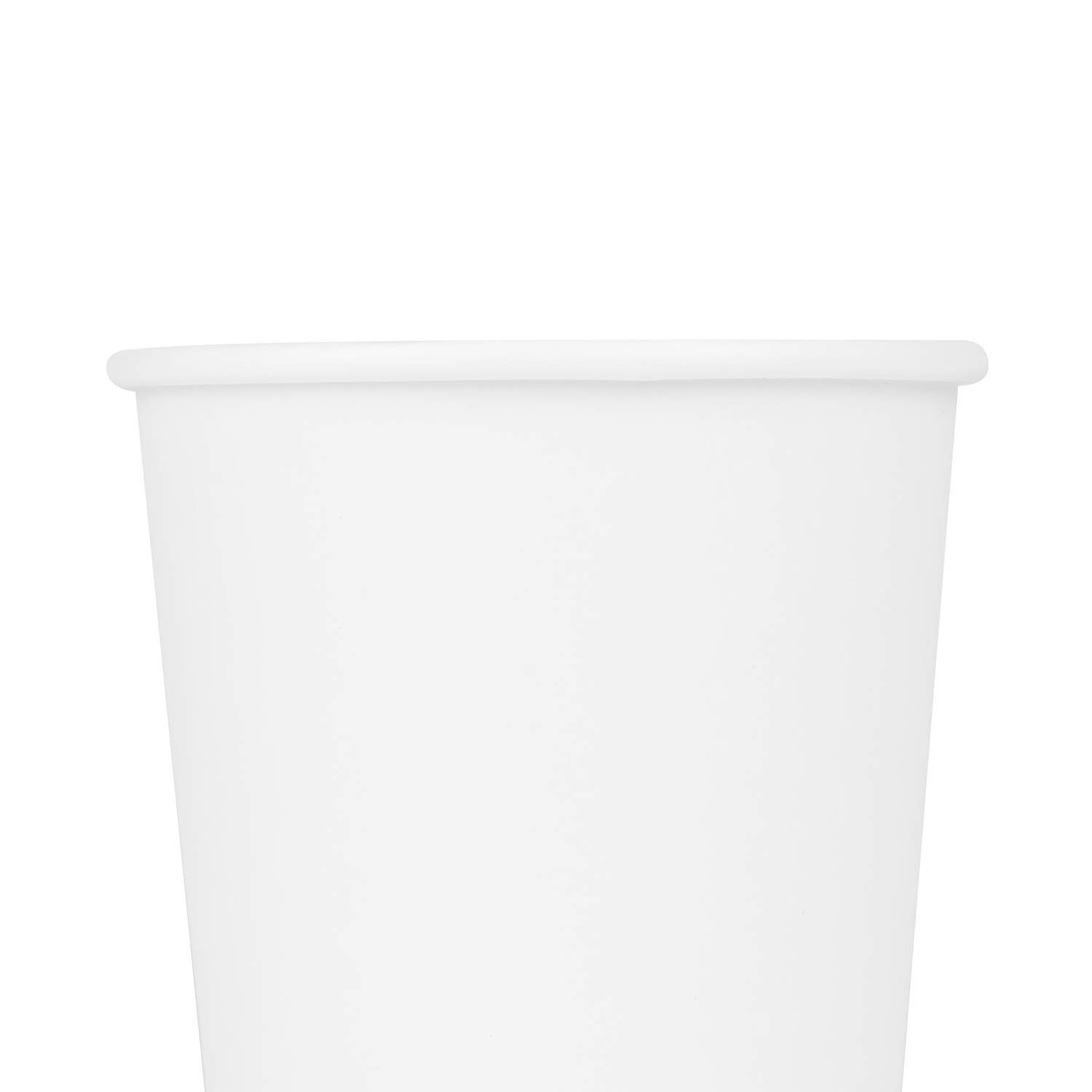 Karat 16oz Premium White Paper Hot Coffee Cups Diameter 3.54" - Disposable, Leak-Resistant Double Poly-Lined, Ideal for Restaurants - Pack of 1000