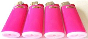 bic mini hot pink lighters lot of 4