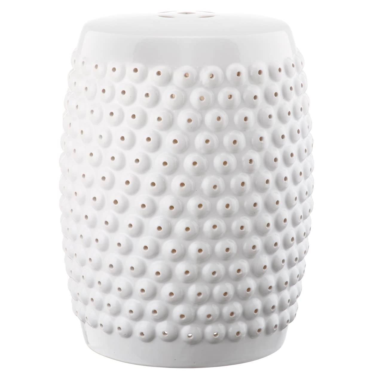 Safavieh Stella Glazed Ceramic Decorative Garden Stool, White