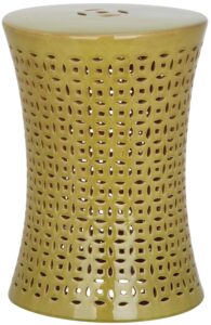 safavieh camilla ceramic decorative garden stool, spring green