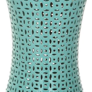 Safavieh Camilla Ceramic Decorative Garden Stool, Light Blue