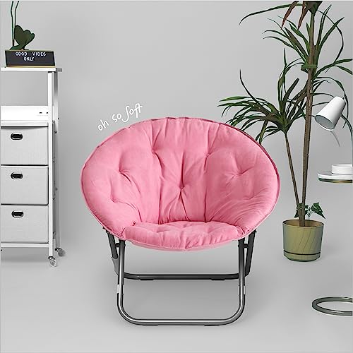 Urban Lifestyle Microsuede Sacuer Chair, Adult, Pink