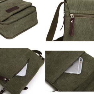 Berchirly Small Messenger Bags Men Mini Sling Crossbody Bag Canvas Classic Field Journey Pack