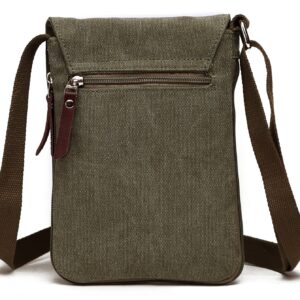 Berchirly Small Messenger Bags Men Mini Sling Crossbody Bag Canvas Classic Field Journey Pack