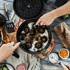 STAUB Cast Iron Dutch Oven 7-qt Round Cocotte, Made in France, Serves 7-8, Burnt Orange