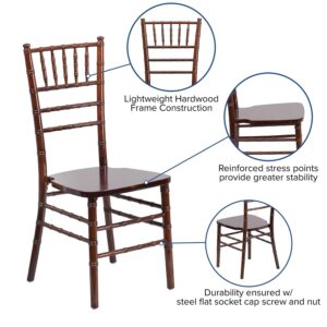 Flash Furniture HERCULES Series Fruitwood Chiavari Chair, 18"D x 15.75"W x 36.25"H, Set of 1