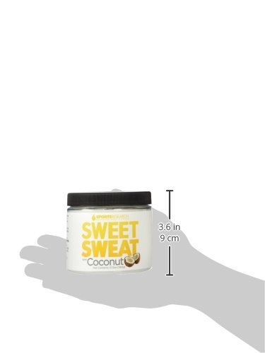 Sports Research Sweet Sweat Coconut Workout Enhancer Gel - Maximize Your Exercise & Sweat Faster - 13.5oz Jar