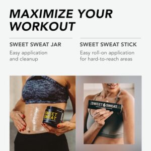 Sports Research Sweet Sweat Coconut Workout Enhancer Gel - Maximize Your Exercise & Sweat Faster - 13.5oz Jar