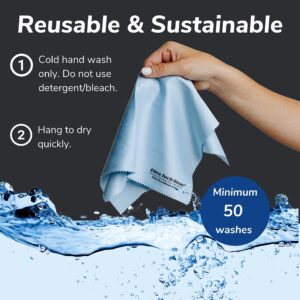 Elite Tech Gear Microfiber Cloth - 4-Pack, 12" x 12" Oversized Cleaning Cloths. Washable and Durable Microfiber Cleaning Cloth for Glasses, Lenses, Electronics and Screens. High Tech Quality Material