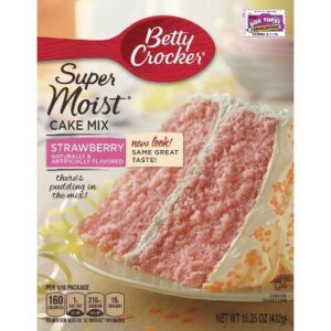 betty crocker super moist cake mix, strawberry, 15.25 oz (pack of 4)