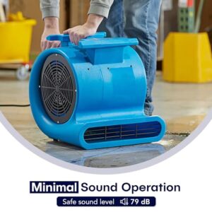 MOUNTO 3-Speed Air Mover 1HP 4000+ CFM Monster Floor Blower Carpet Dryers Janitoral Floor Dryer