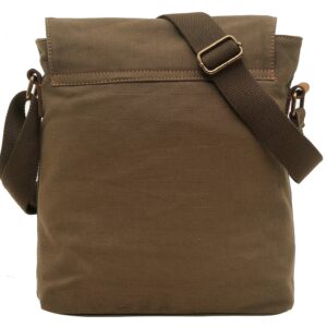 AIBAG Messenger Bag, Vintage Small Canvas Shoulder Crossbody Purse (Army Green)