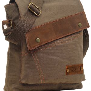 AIBAG Messenger Bag, Vintage Small Canvas Shoulder Crossbody Purse (Army Green)