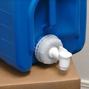 API Kirk Containers 5 Gallon Samson Stackers, Blue, 4 Pack (20 Gallons), Emergency Water Storage Kit - New! - Clean! - Boxed! - Kit Includes One Spigot and Cap Wrench