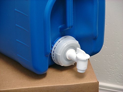 API Kirk Containers 5 Gallon Samson Stackers, Blue, 4 Pack (20 Gallons), Emergency Water Storage Kit - New! - Clean! - Boxed! - Kit Includes One Spigot and Cap Wrench