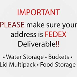 API Kirk Containers 5 Gallon Samson Stackers, Blue, 4 Pack (20 Gallons), Emergency Water Storage Kit - New! - Clean! - Boxed! - Kit Includes One Spigot and Cap Wrench