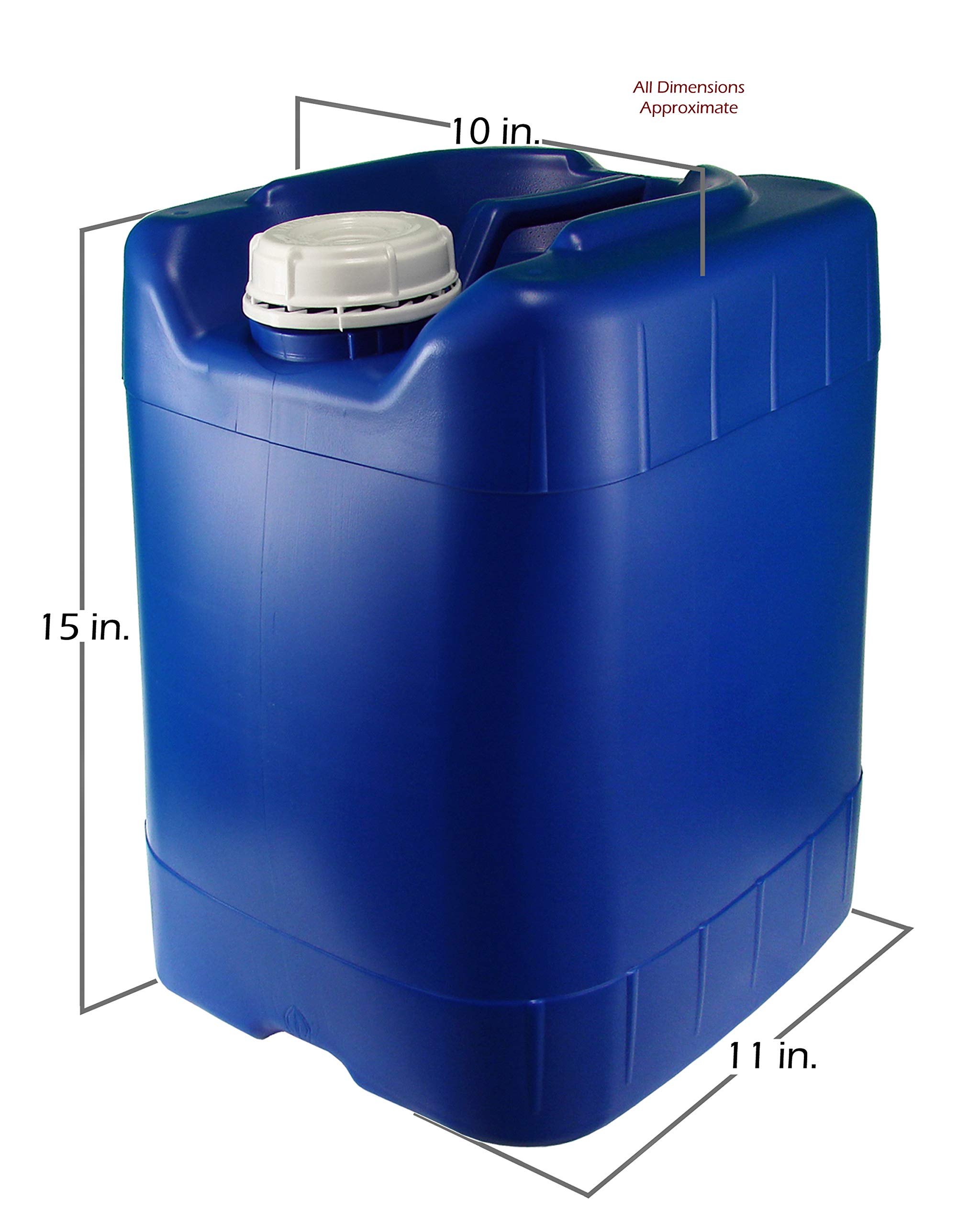 5 Gallon Samson Stackers, Blue, 8 Pack (40 Gallons), Emergency Water Storage Kit - New! - Boxed! Includes 1 Spigot and Cap Wrench