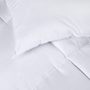 Utopia Bedding Comforter Duvet Insert - Quilted Comforter with Corner Tabs - Box Stitched Down Alternative Comforter (Twin, White)