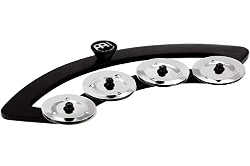 Meinl Percussion BBTA1-BK Backbeat Tambourine for 10-12 Inch Drums, Stainless Steel Jingles