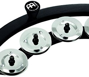 Meinl Percussion BBTA1-BK Backbeat Tambourine for 10-12 Inch Drums, Stainless Steel Jingles