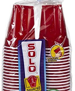 Solo Plastic Party Cups, Red - 9 oz - 50 ct