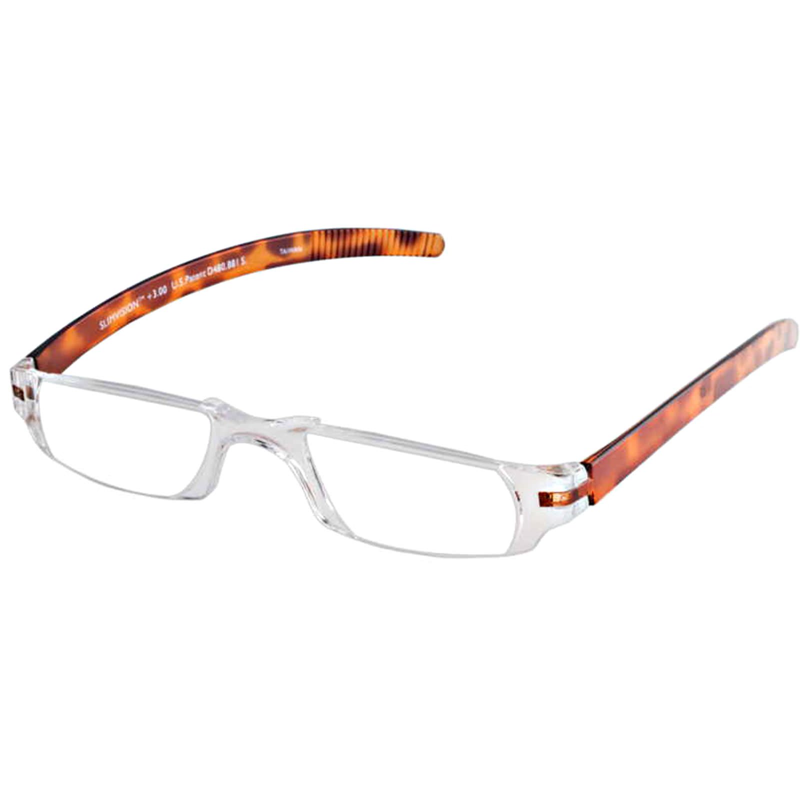 Fisherman Eyewear Slim Vision Rimless Reading Glasses, Tortoise (+3.00)