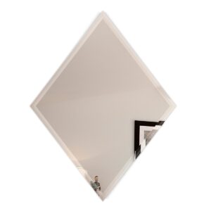 22" X 34" Inch Diamond Frameless Mirror 1" Beveled Edge W/ 2 Hooks