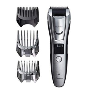 panasonic multi-groomer men’s trimmer for beard, hair and body, 39 trim length settings with 3 attachments, corded/cordless operation – er-gb80-s (silver)