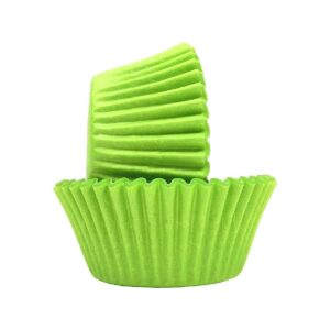 Regency Wraps Standard Baking Cups Greaseproof Professional Grade For Cupcakes and Muffins, Lime Solid, Pack of 40