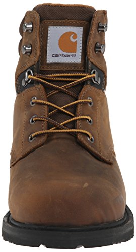 Carhartt Men's CMW6174 Traditional Welt 6" Soft Toe Non WP Boot Construction Shoe, Dark Brown Oil Tanned, 9