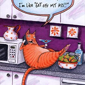 Oatmeal Studios Cat on Counter Funny Birthday Card