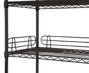 Omega Products Corporation 48" Wide Black Wire Shelf Ledge