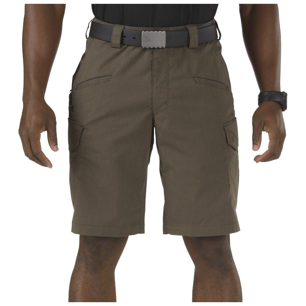 5.11 Tactical Men's Stryke 11-Inch Inseam Military Shorts, Flex-Tac Ripstop Fabric, Style 73327 Tundra, 31