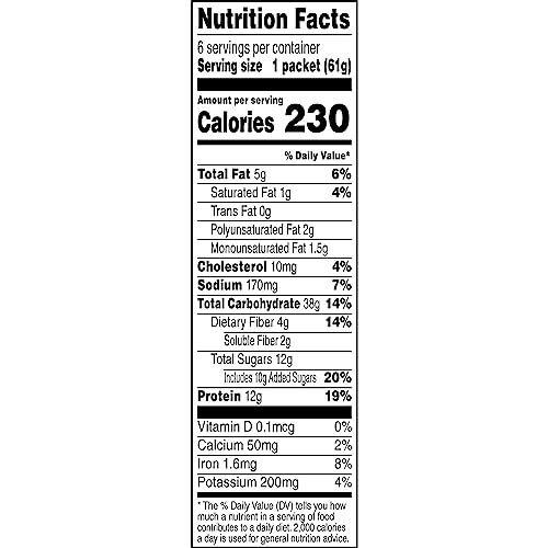 Quaker, Protein Instant Oatmeal, Banana Nut, 12.9 Oz, 6 Count (Pack of 1)